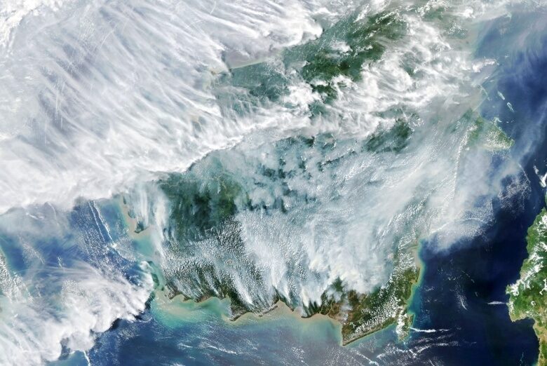 This image of the smoke engulfing Borneo was captured by a NASA satellite last week.