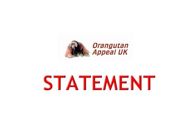 The word 'Statement' and Orangutan Appeal UK logo.