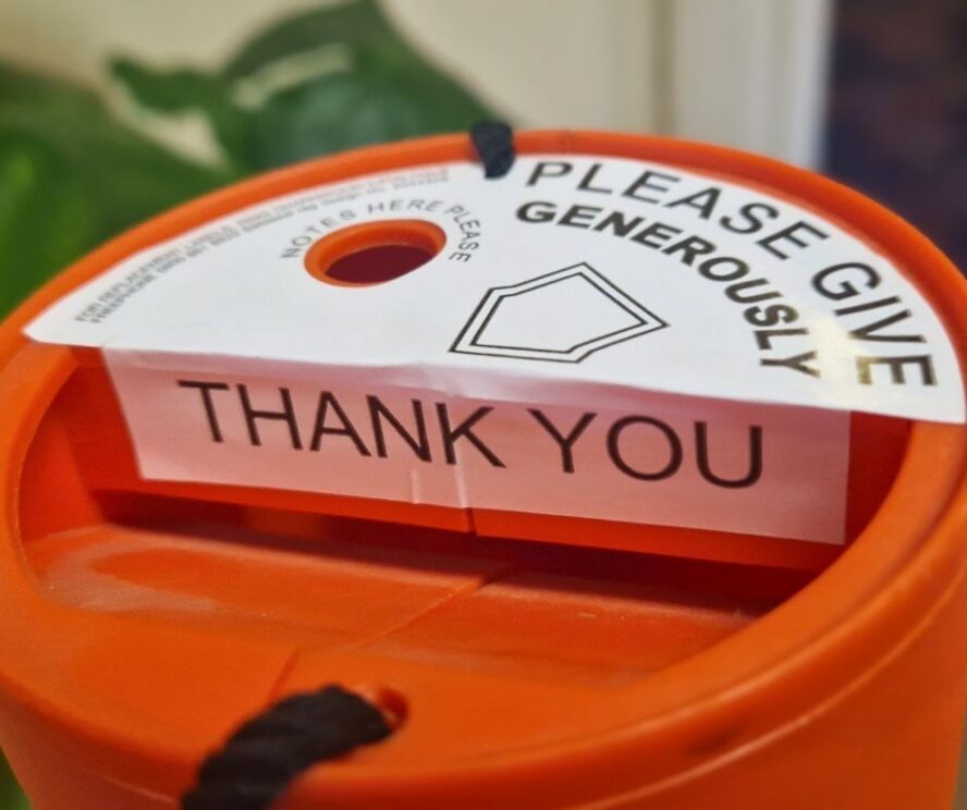 Fundraising donation pot