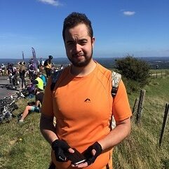 Nathan Marks in the London to Brighton cycle for Orangutan Appeal UK