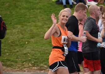 Cheryl Nash in the Great North Run for Orangutan Appeal UK