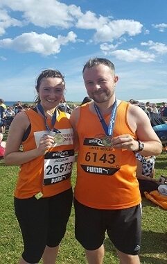 James & Jacqueline in the Great North Run for Orangutan Appeal UK