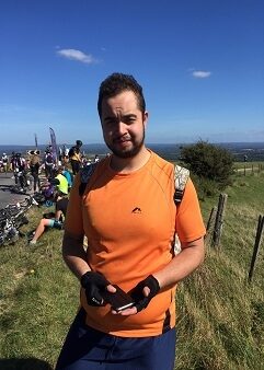 Nathan Marks in the London to Brighton cycle for Orangutan Appeal UK