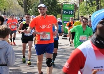 Nicolas Pilate in the Paris Marathon for Orangutan Appeal UK