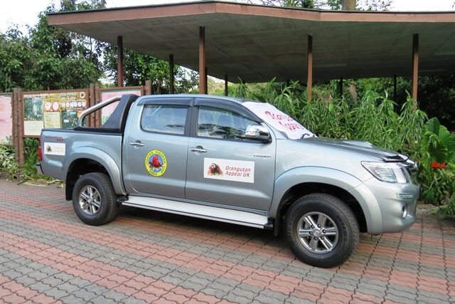 The new rescue vehicle for orangutans at Sepilok Orangutan Rehabilitation Centre.