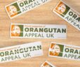 sticker reading 'Proud supporter of Orangutan Appeal UK'