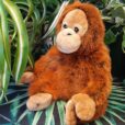 Orangutan plush toy left facing