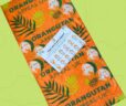 Orangutan Appeal UK headband and card showing the multiple ways to wear the headband