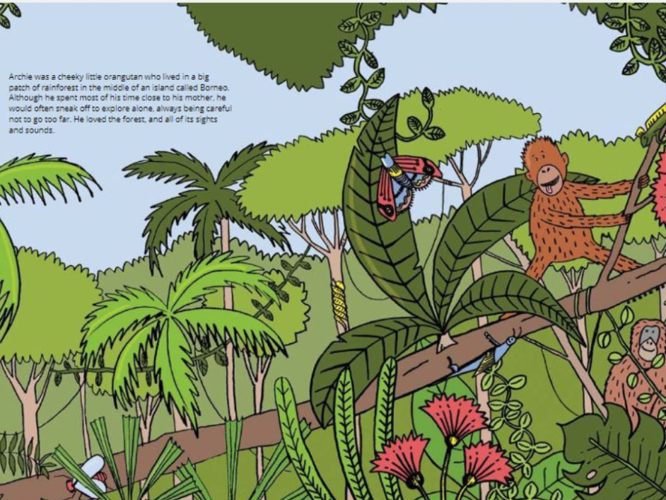 Archie's Road to Freedom inside art.