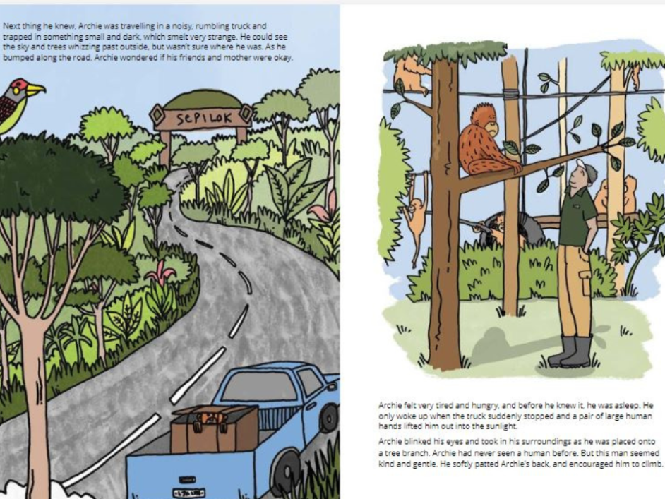 Archie's Road to Freedom inside art.