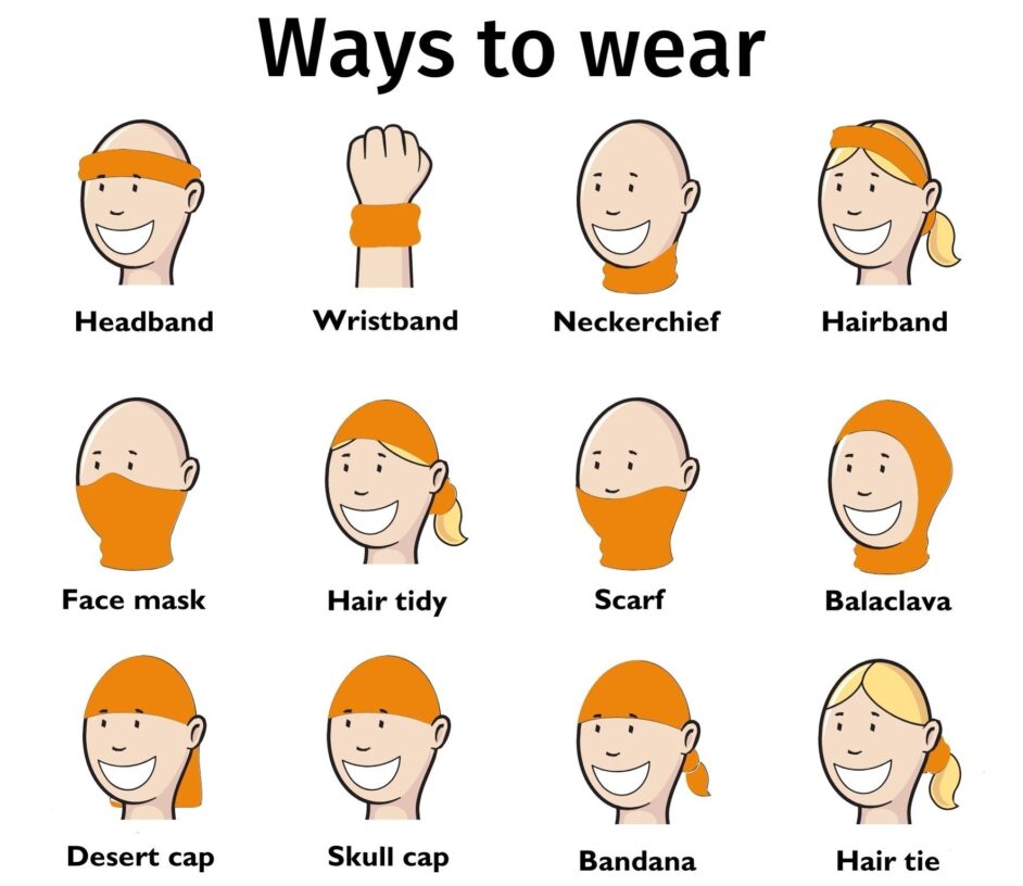 Headband ways to wear card