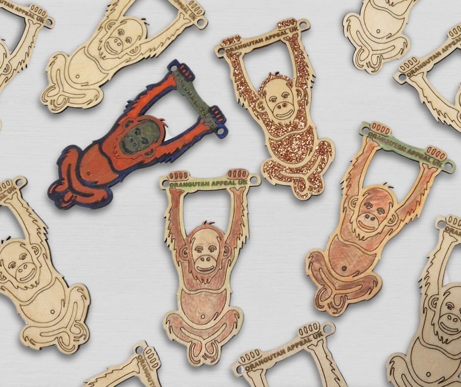 Orangutan hanging decoration self decorated examples